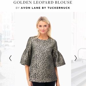 Golden Leopard Blouse - Avon Lane